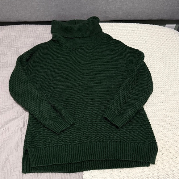 Asvivid Dark Green Turtleneck Sweater - Picture 1 of 11